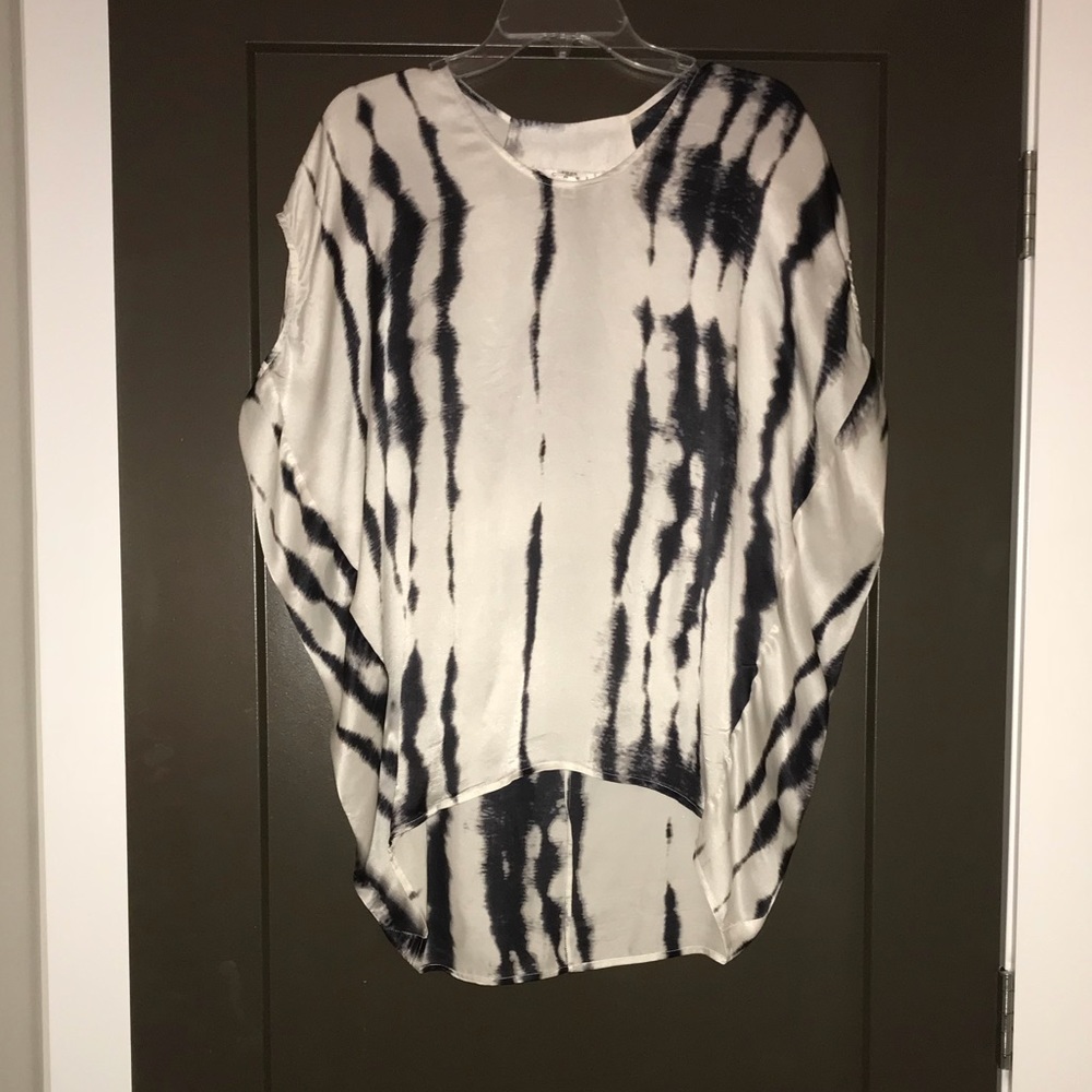 Black and white blouse